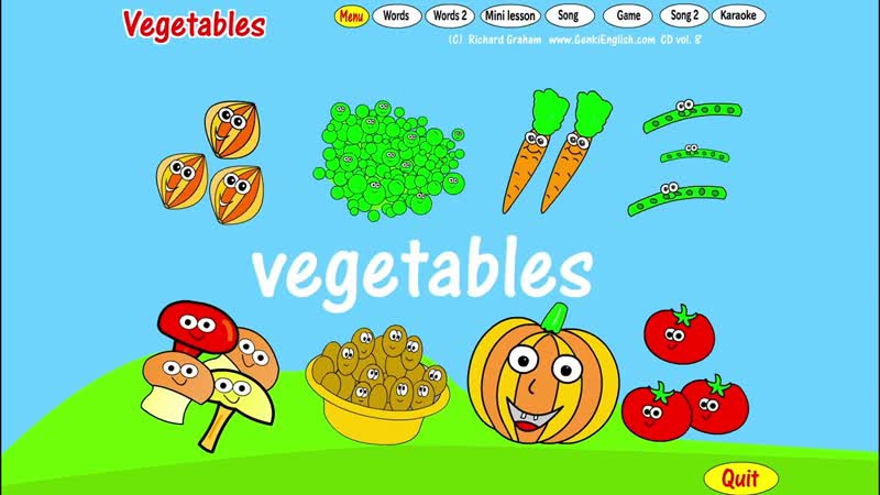 I like vegetables Genki