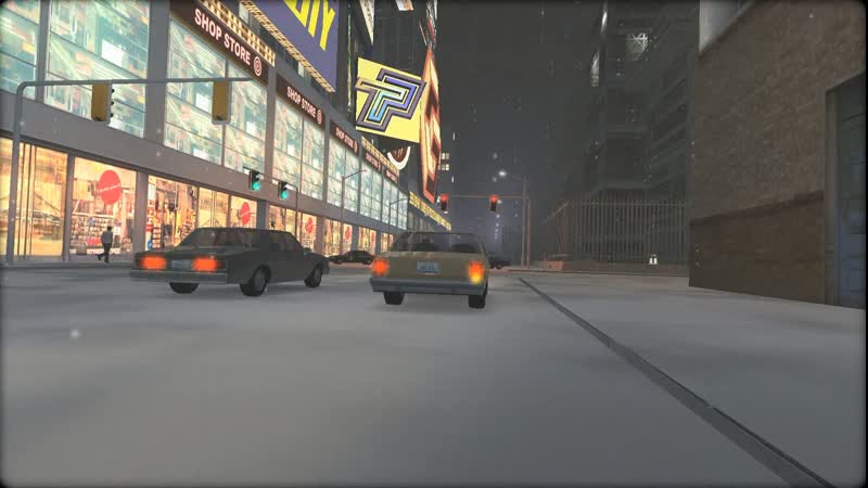 Driver Syndicate Winter night Chase in Heavy Snowfall at