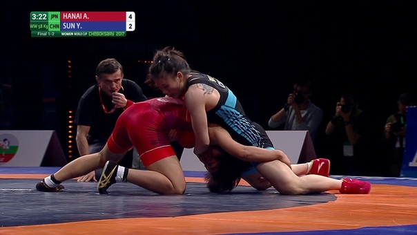 GOLD WW 58 kg: A. HANAI ( JPN) df. Y. SUN ( CHN) by VPO1, 6