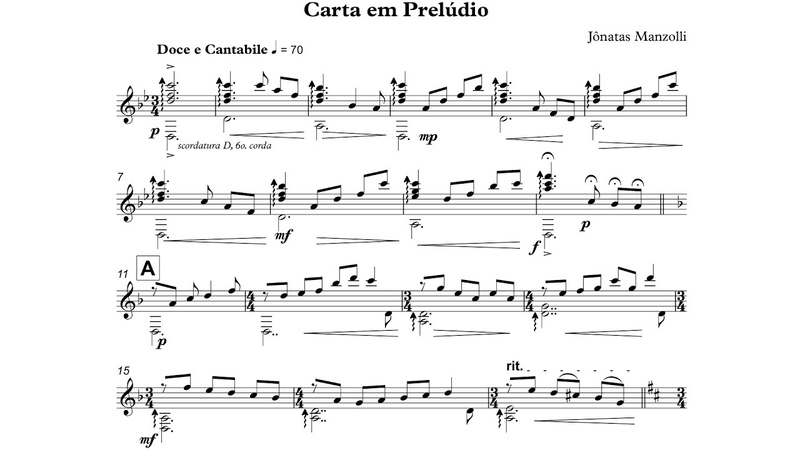 Jonatas Manzolli Carta em