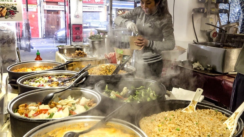 London Street Food from Vietnam. Buffet of the Street
