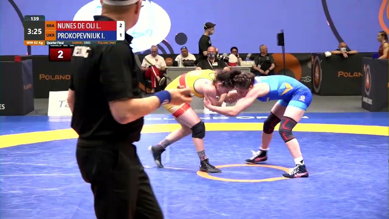 1, 4 WW 62 kg: L. NUNES DE OLI ( BRA) v. I. PROKOPEVNIUK (
