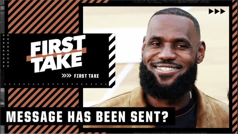 Le Bron SENDING A MESSAGE First Take