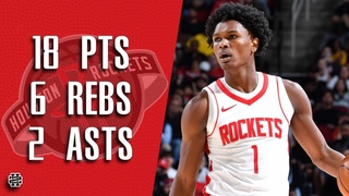 Amen Thompson 18 pts 6 rebs 2 asts vs Spurs 2024 Preseason