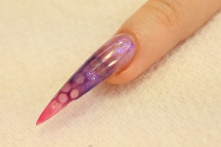 Bubble Effect UV Gel Stiletto Nail Design