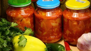 Улётный САЛАТ НА ЗИМУ из кабачков, помидоров и болгарского перца  Смело готовьте двойную порцию!