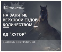 Абонемент на занятия