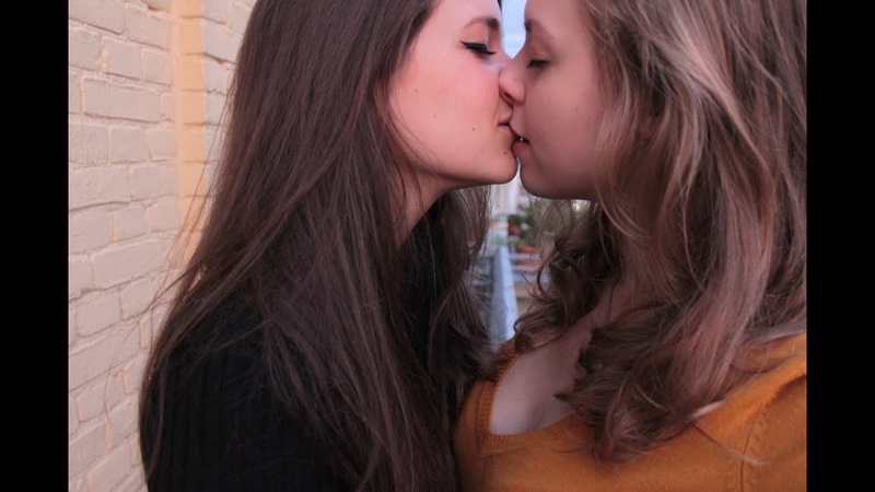 Girl kissing petite strip