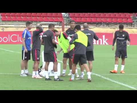 Primer entrenamiento de la semana con la sonrisa de un