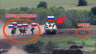 Javelin Missile Hit a Two BMP-2 along with its crew in Donetsk region!