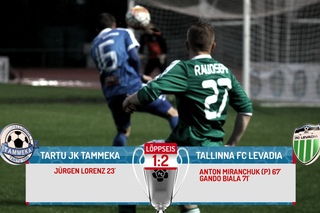24. voor 2016: Tartu JK Tammeka - Tallinna FC Levadia 1:2 (1:0)