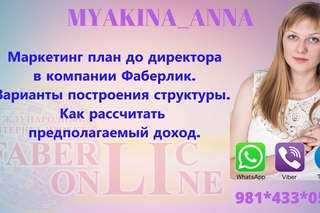 Маркетинг план до директора. Варианты построения и дохода. Мякина Анна.
