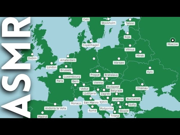 ASMR Map Quiz of European