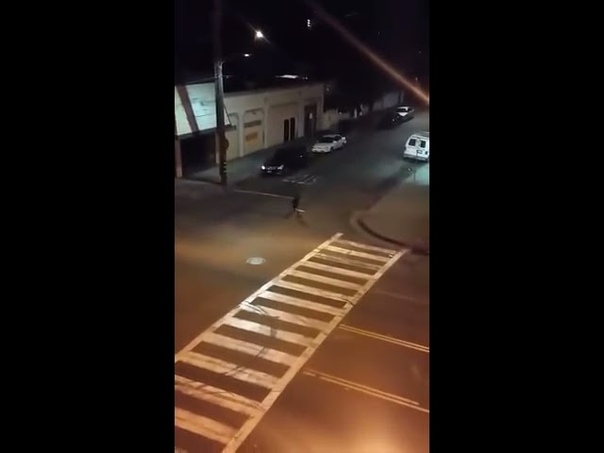 crazy dude with machete in street part