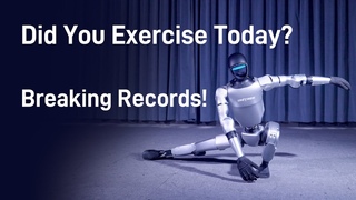 Did you exercise today? G1 Humanoid Robot Achieves a Jump Distance/Height Ratio of Over 1!